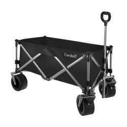 Gardlov 27543 Zahradní přepravní vozík skládací, 200 kg, 150 l, 87 x 46 x 70 cm, černý
