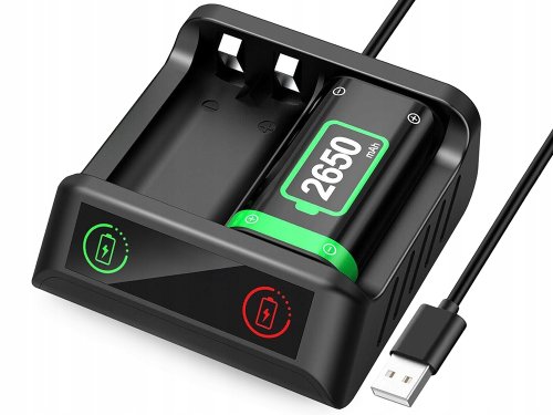 Verk 06405 Akumulátor 2x 2650 mAh pre ovládače Xbox Series X/S + nabíjacie stanice