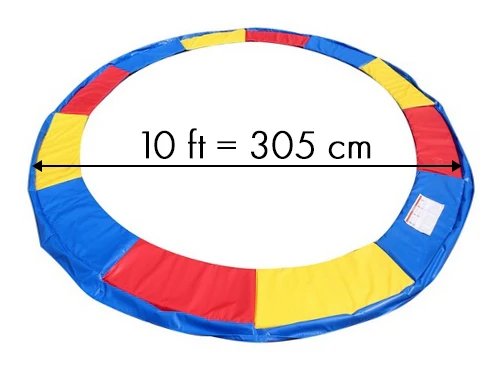 MultiStore O/10FT Kryt pružín na trampolínu 305 – 312 cm, farebný 