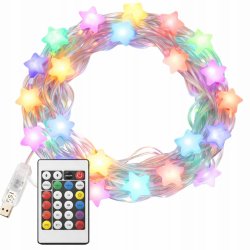 Verk 12445 Světelné hvězdičky RGB, 50 LED, USB, dálkové ovládání, Bluetooth