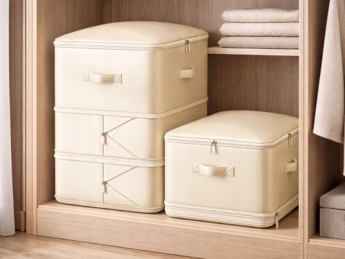 Verk 27724 Úložný vak na oblečení, 70 l, béžový