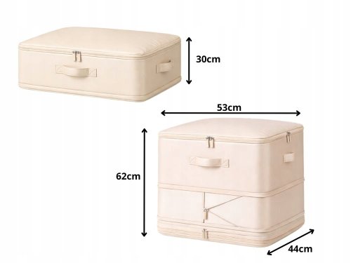 Verk 27724 Úložný vak na oblečení, 70 l, béžový