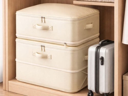 Verk 27724 Úložný vak na oblečení, 70 l, béžový