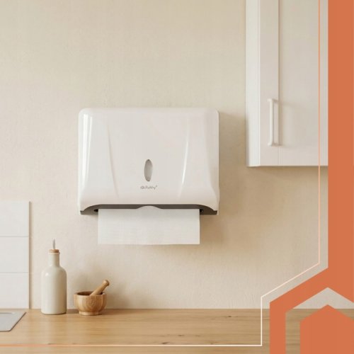 Ruhhy 27715 Nástenný zásobník na papierové utierky, biely