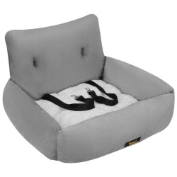 Purlov 27676 Autosedačka pre psov, veľkosť L, 53 x 42 x 30 cm, sivá