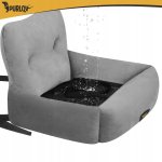 Purlov 27675 Autosedadlo pre psov, veľkosť S, 44 x 35 x 30 cm, šedá