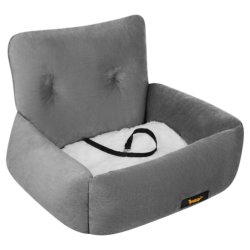 Purlov 27675 Autosedadlo pre psov, veľkosť S, 44 x 35 x 30 cm, šedá