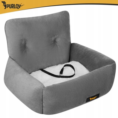 Purlov 27675 Autosedadlo pre psov, veľkosť S, 44 x 35 x 30 cm, šedá