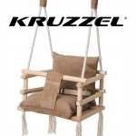 Kruzzel 26685 Interiérová hojdačka 3 v 1, béžová