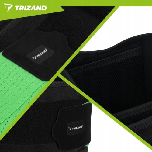 Trizand 27673 Neoprénový zoštíhľujúci pás 120 cm, čierno-zelený