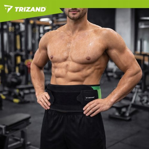 Trizand 27673 Neoprénový zoštíhľujúci pás 120 cm, čierno-zelený
