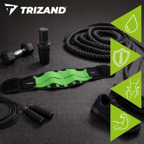 Trizand 27673 Neoprénový zoštíhľujúci pás 120 cm, čierno-zelený