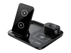 Verk 04147 Bezdrátová nabíječka 3 v 1, QC 3.0, 15 W, černá