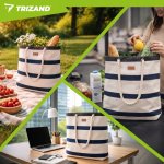 Trizand 27597 Plážová taška 18 L, modro-bílá