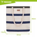 Trizand 27597 Plážová taška 18 L, modro-bílá