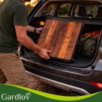 Gardlov 27304 Skládací kempingový set, stůl + 4 židle, hnědý