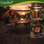 Gardlov 27304 Skládací kempingový set, stůl + 4 židle, hnědý