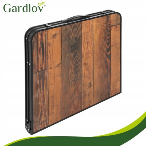Gardlov 27304 Skládací kempingový set, stůl + 4 židle, hnědý