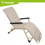 Trizand 27553 Skladacie záhradné ležadlo s vankúšom 177 x 60 x 30 cm, béžové