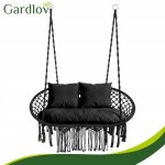 Gardlov 27377 Dvojité závesné hojdacie kreslo, nosnosť 300 kg, čierne