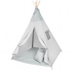 ISO 8703 Dětský stan Teepee šedé hvězdičky