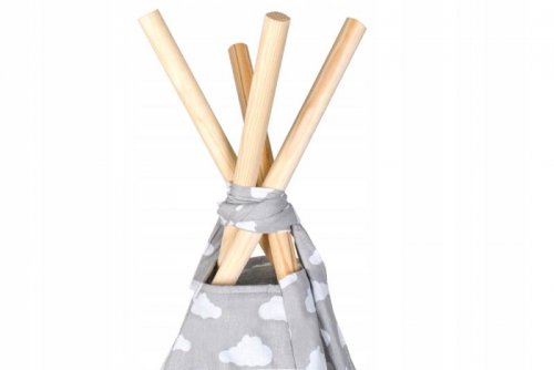 ISO 8703 Dětský stan Teepee šedé hvězdičky