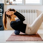 Rebel RBA-3056 Masážní dvojitý míček 8 cm, EPP, černo-modrý