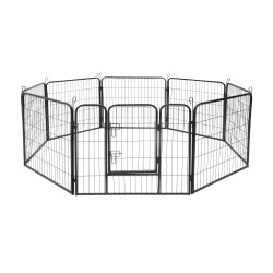 Rebel RA-1206 Modulárny ohrada pre psov, oceľ, 8 panelov, veľkosť S, 80 x 60 cm