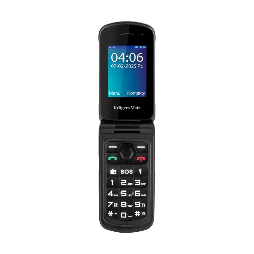 Kruger&Matz KM0466 Mobilný telefón Iron 5, Dual SIM, Bluetooth, 4G, čierny