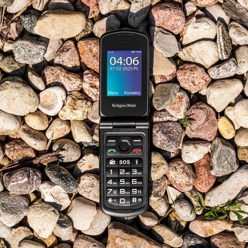Kruger&Matz KM0466 Mobilný telefón Iron 5, Dual SIM, Bluetooth, 4G, čierny