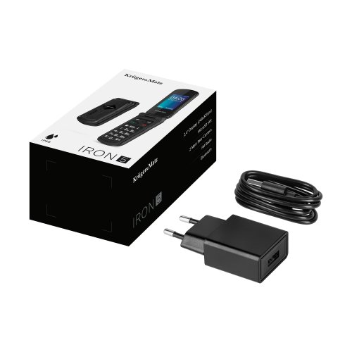 Kruger&Matz KM0466 Mobilný telefón Iron 5, Dual SIM, Bluetooth, 4G, čierny