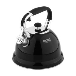 Teesa TSA0152 Konvice na vaření vody s píšťalkou 3 L, nerez, černá 