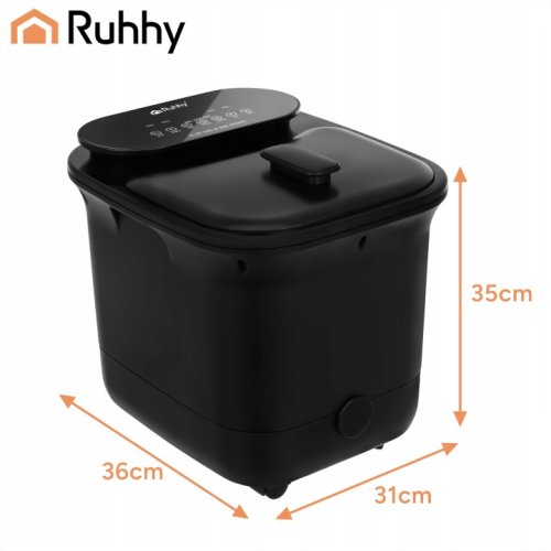 Ruhhy 26894 Hydromasážní přístroj na nohy s vyhříváním 550 W, černý
