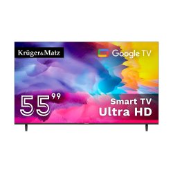 Kruger&Matz KM0255UHD Smart Televizor 55" UHD Google TV, DVB-S2/S/T2/T/C, H.265 HEVC