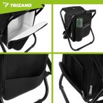 Trizand 27333 Skladacie rybárske kreslo s batohom 3 v 1, čierne