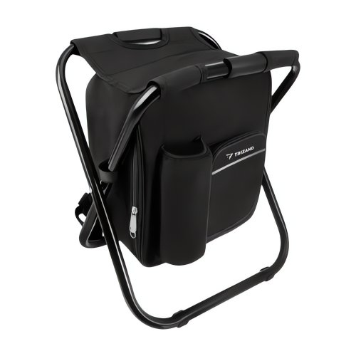 Trizand 27333 Skladacie rybárske kreslo s batohom 3 v 1, čierne