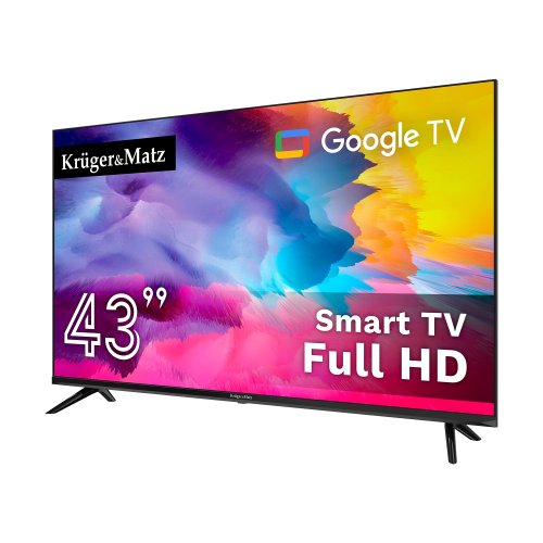 Kruger&Matz KM0243FHD Televizor 43" FHD Google, DVB-T2/S2/T/C, H.265 HEVC