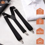 Ruhhy 27645 Pánske elastické traky, šírka 3,5 cm, dĺžka 75 - 115 cm, čierne