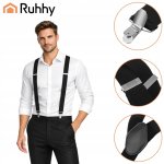 Ruhhy 27645 Pánske elastické traky, šírka 3,5 cm, dĺžka 75 - 115 cm, čierne