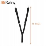 Ruhhy 27645 Pánske elastické traky, šírka 3,5 cm, dĺžka 75 - 115 cm, čierne
