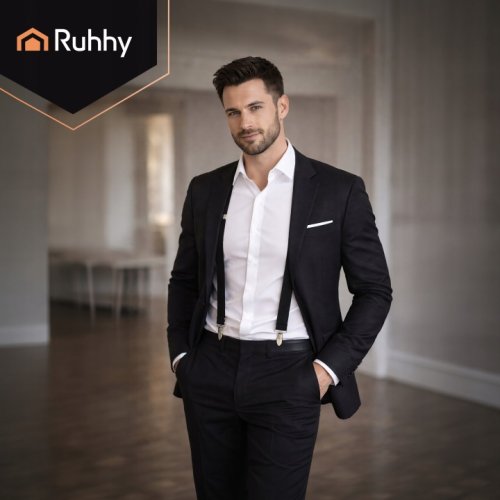 Ruhhy 27645 Pánske elastické traky, šírka 3,5 cm, dĺžka 75 - 115 cm, čierne