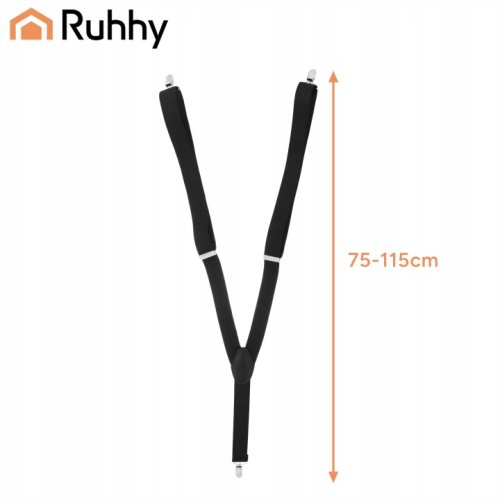 Ruhhy 27645 Pánske elastické traky, šírka 3,5 cm, dĺžka 75 - 115 cm, čierne