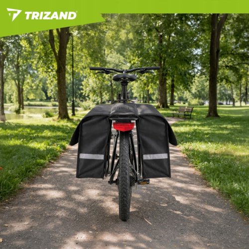 Trizand 27354 Taška na nosič bicykla 28 l, vodoodolná, čierna