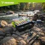 Trizand 27415 Rybářský kufřík 33 cm, 2 police, 10 přihrádek 