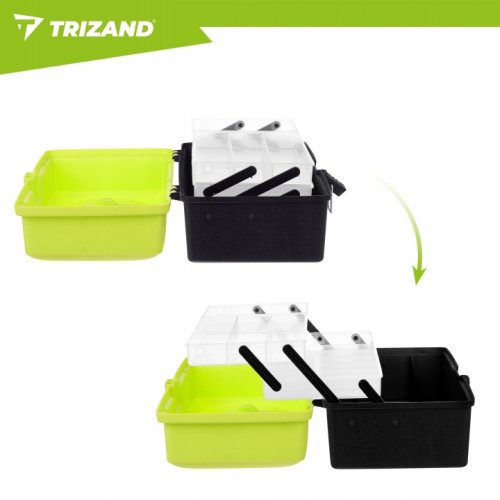 Trizand 27415 Rybářský kufřík 33 cm, 2 police, 10 přihrádek 