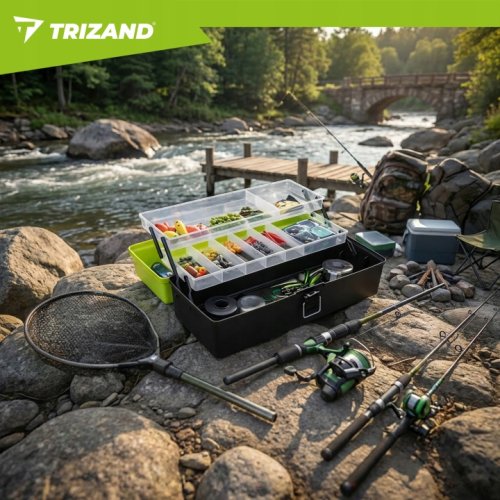 Trizand 27415 Rybářský kufřík 33 cm, 2 police, 10 přihrádek 