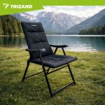 Trizand 27609 Skládací kempingová židle s područkami, polstrovaná, černá