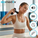 Isomedix 27311 Mini masážní pistole 25 W, 2 x 2500 mAh, 4x nástavec, černá