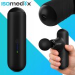 Isomedix 27311 Mini masážní pistole 25 W, 2 x 2500 mAh, 4x nástavec, černá