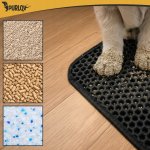 Purlov 27769 Podložka pod kočičí toaletu 75 x 55 cm, černá